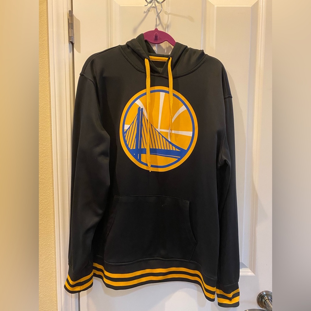 GOLDEN STATE WARRIORS NBA UNK Big Logo Hoodie Mens Sz large
